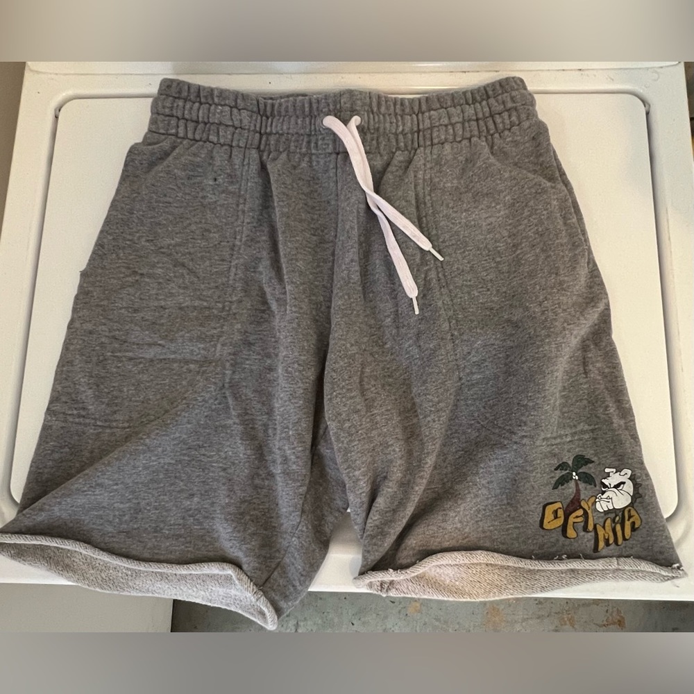 OFY palm tree bulldog shorts